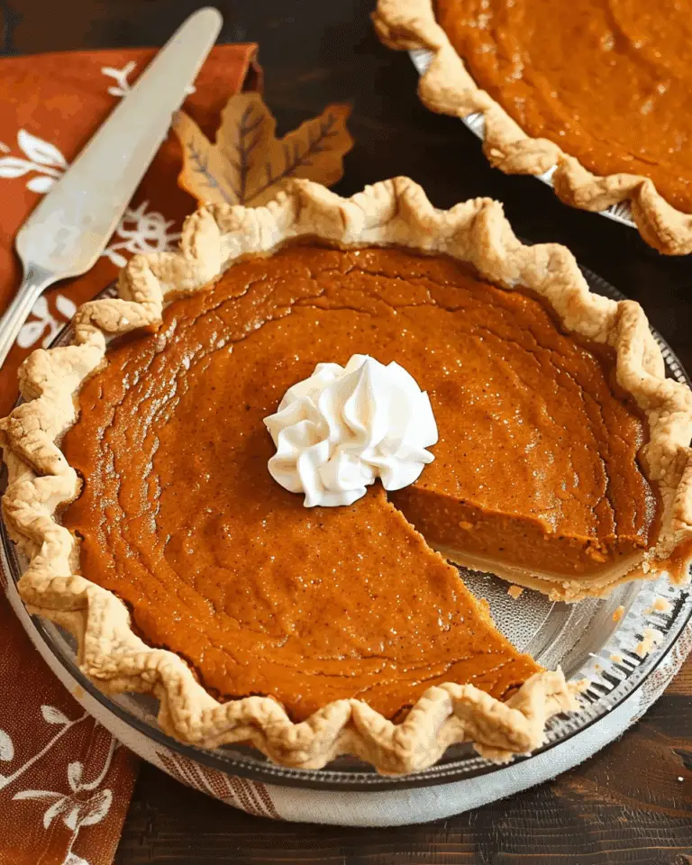 Homemade Fresh Pumpkin Pie
