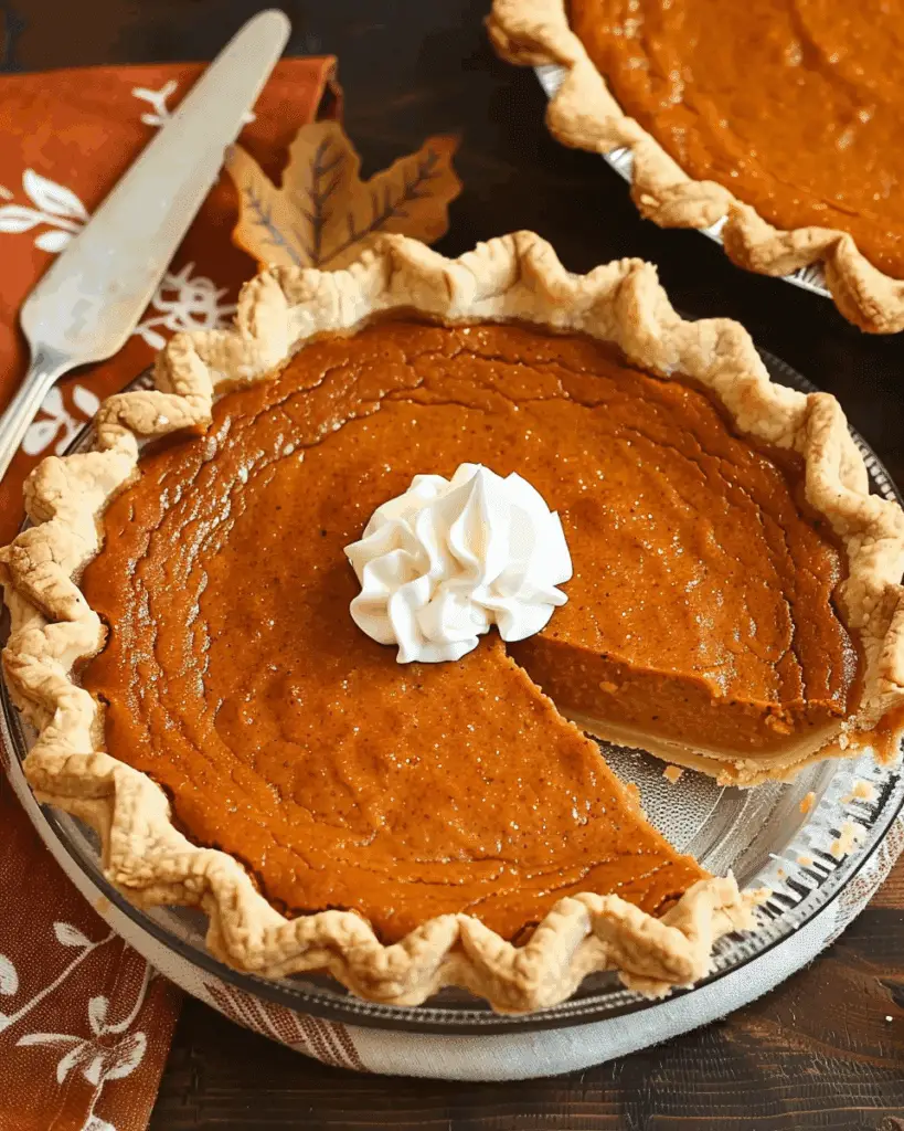 Homemade Fresh Pumpkin Pie