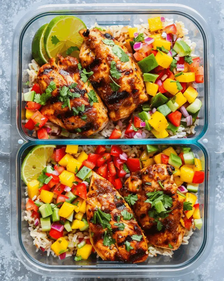Mango Salsa Chicken Meal Prep Bowls