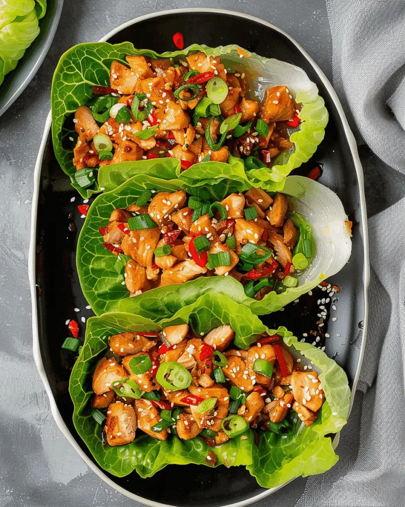 Teriyaki Chicken Lettuce Wraps