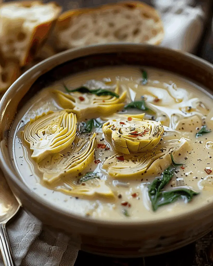 Best Lemony Tuscan Artichoke Soup
