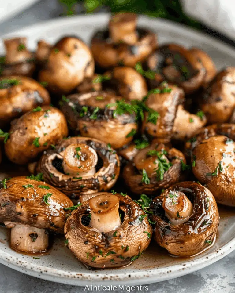 Garlic Butter Air Fryer Mushrooms