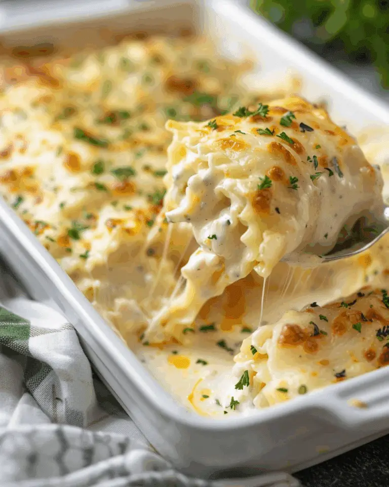 Chicken Alfredo Lasagna Roll Ups