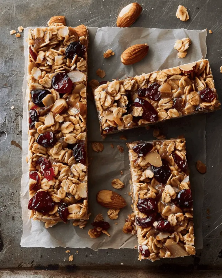 Cranberry‑Almond Granola Bars