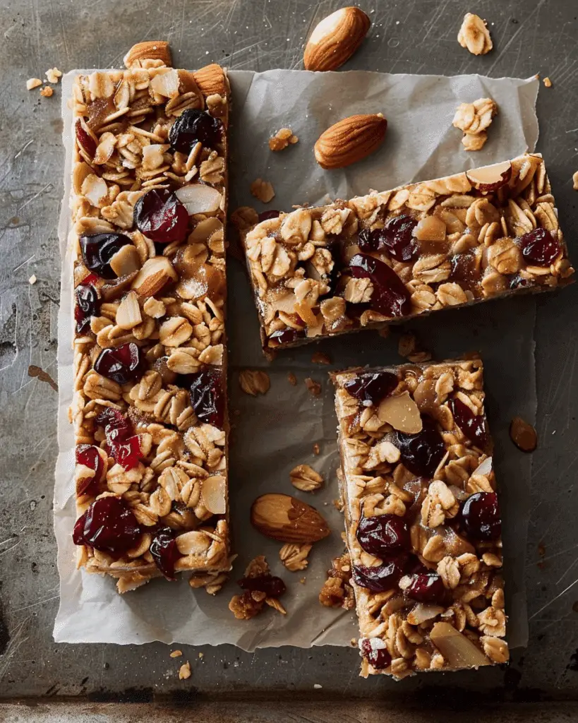 Cranberry‑Almond Granola Bars