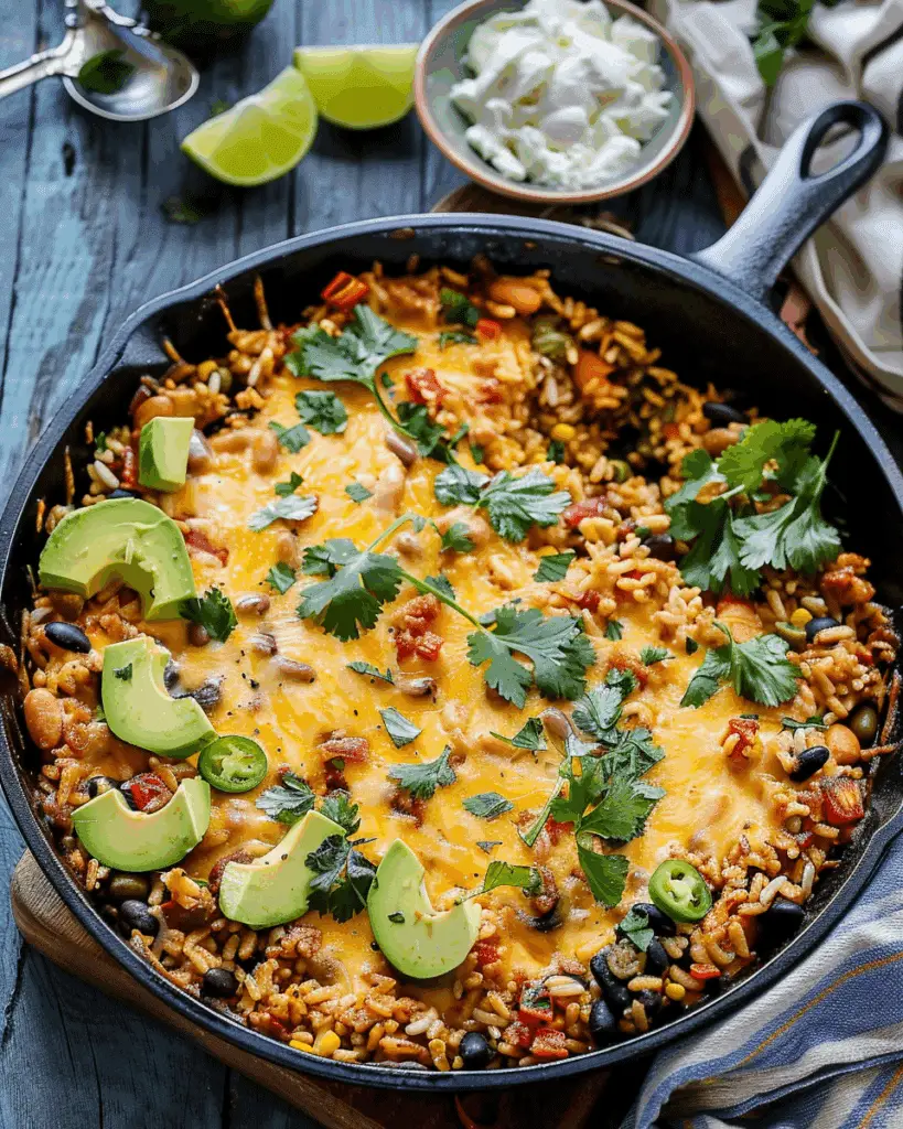 Chicken and Rice Taco Skillet