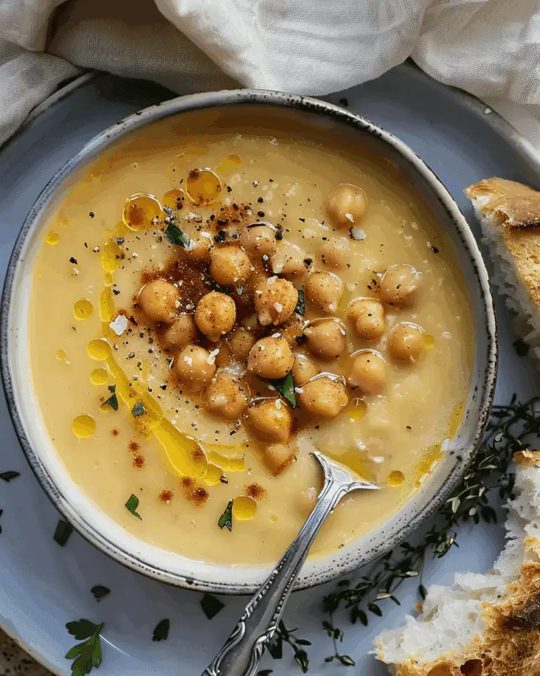Easy Garlic Chickpea Soup
