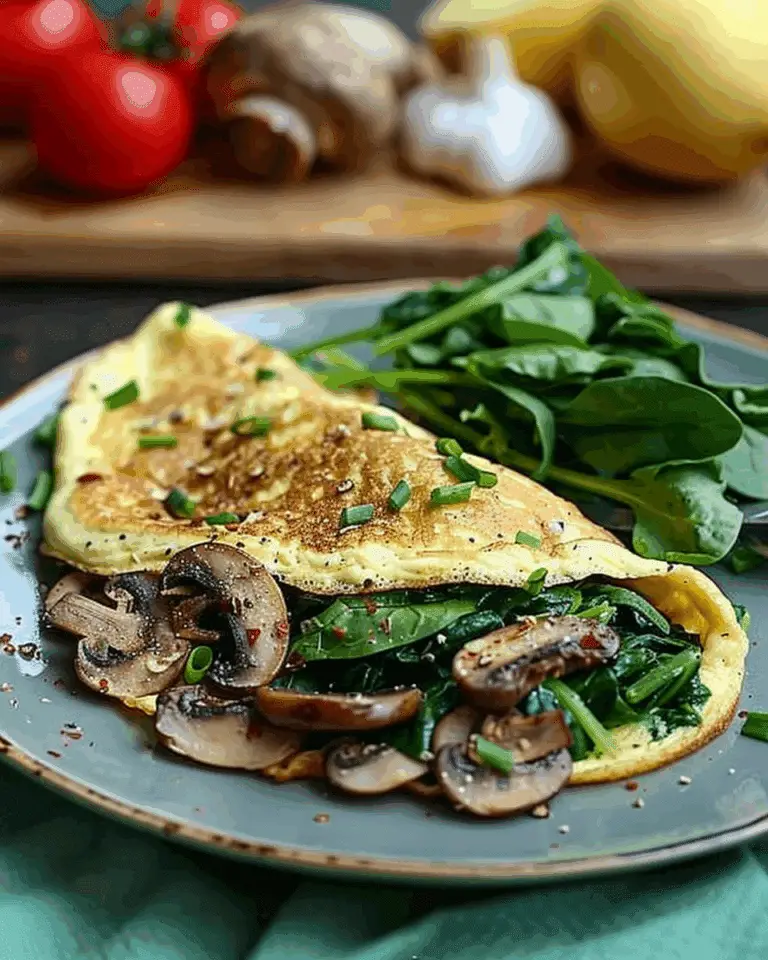 Spinach and Mushroom Omelette
