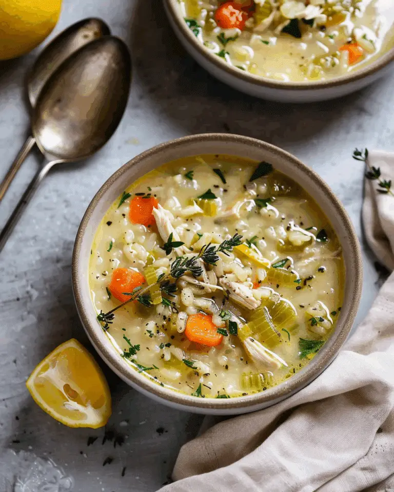 Winter Lemon Chicken Barley Soup