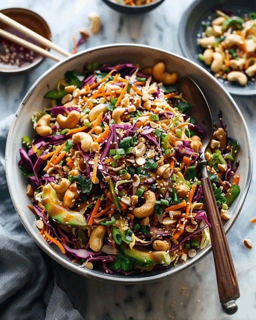 Cashew Crunch Salad with Sesame Dressing