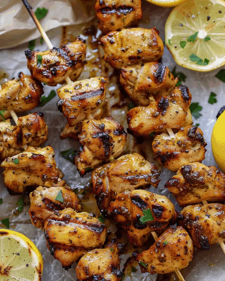 Lemon Pepper Chicken Skewers