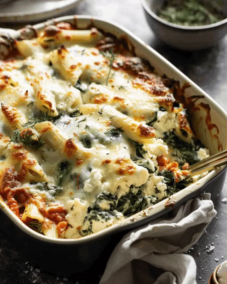 Spinach Ricotta Pasta Bake