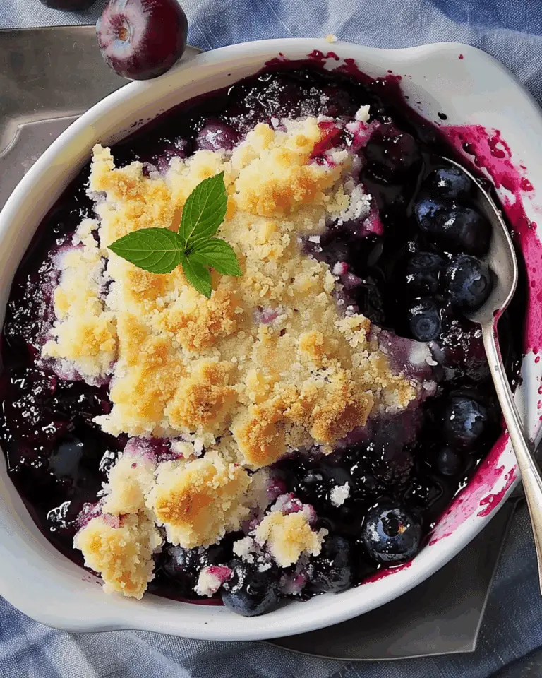 Warm Blueberry Cobbler
