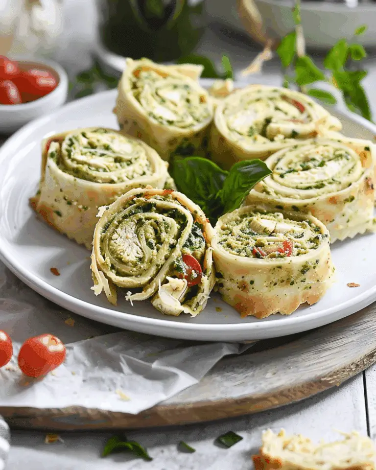 Best Pesto Chicken Pinwheels