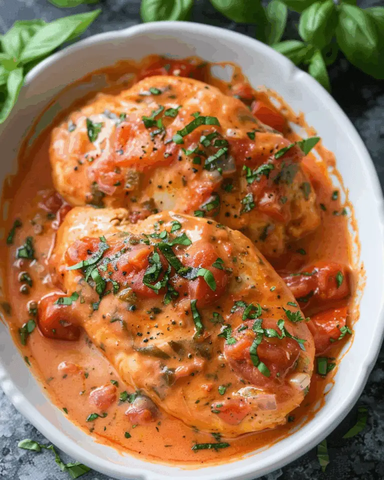 Slow Cooker Creamy Tomato Basil Chicken