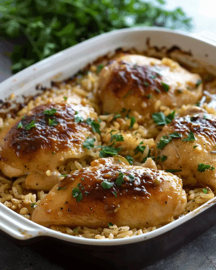Baked Honey Mustard Chicken and Rice