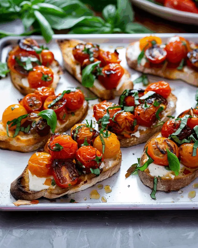 Roasted Cherry Tomato Bruschetta
