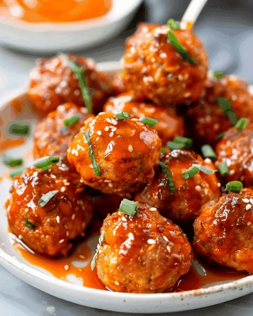 Air Fryer Buffalo Chicken Meatballs