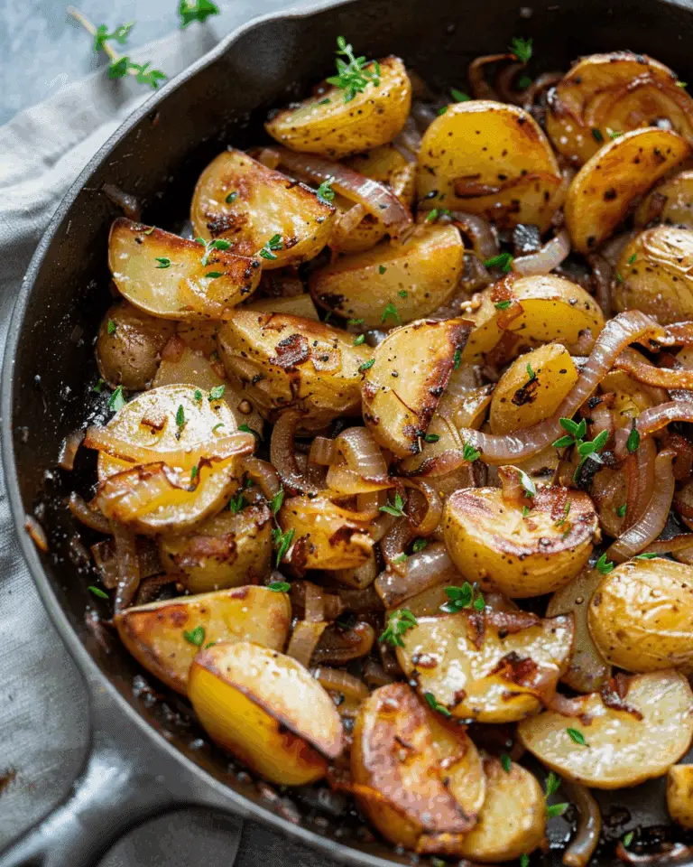 Pan Fried Potatoes with Caramelized Onions