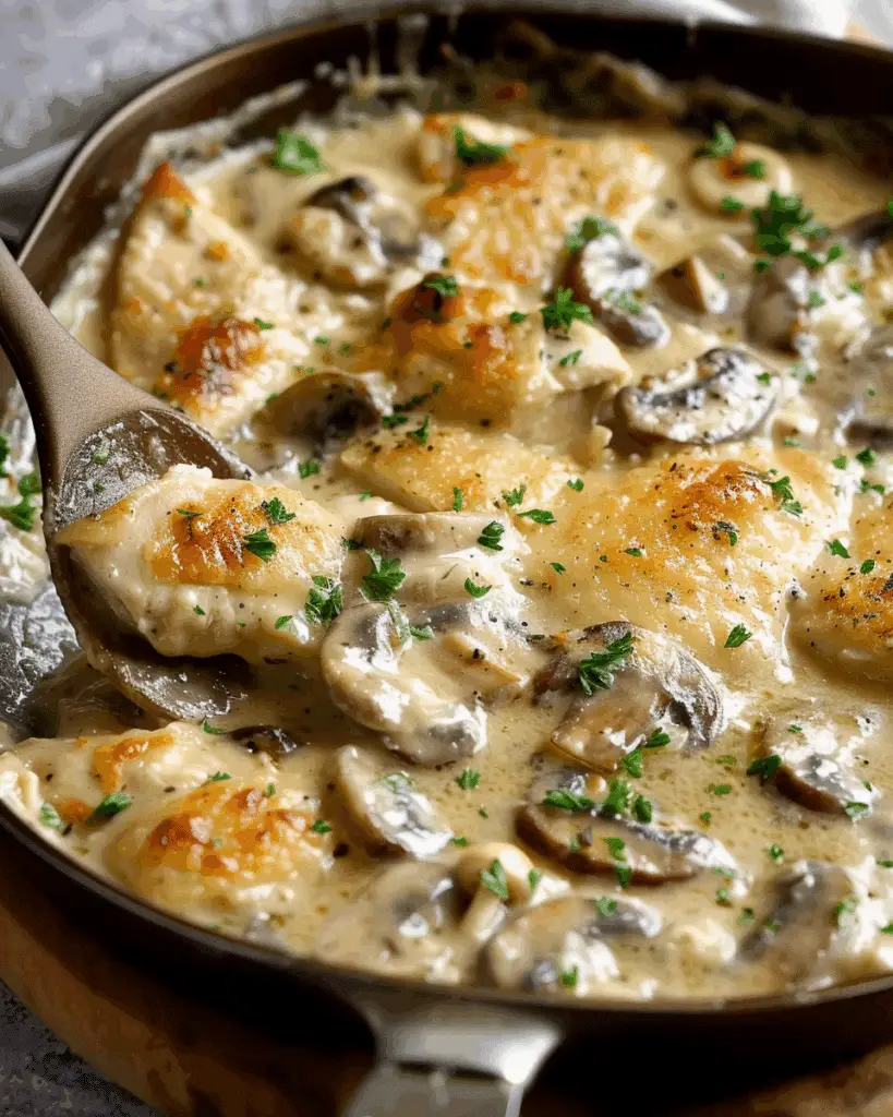 Best Creamy Chicken and Mushroom One‑Pan Casserole