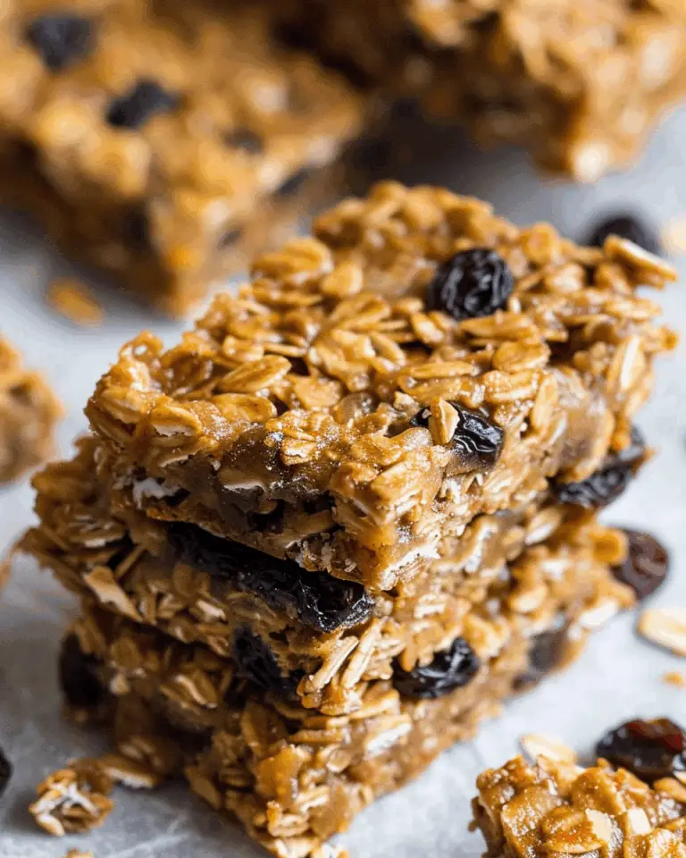 Oatmeal Raisin Bars (No‑Bake & Protein‑Packed)
