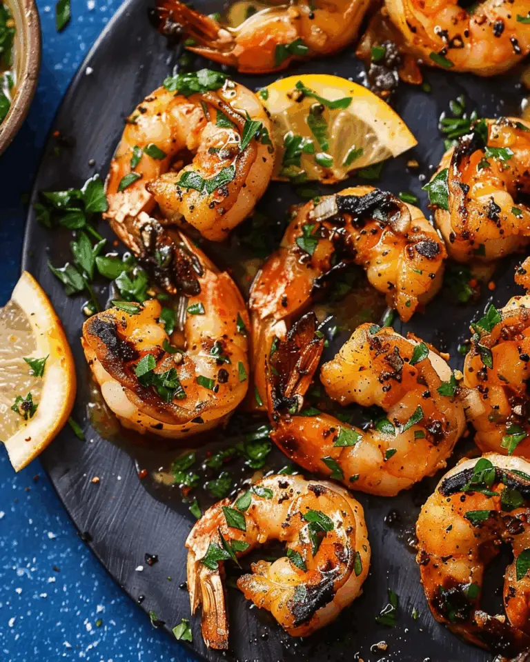 Garlic Butter Grilled Shrimp