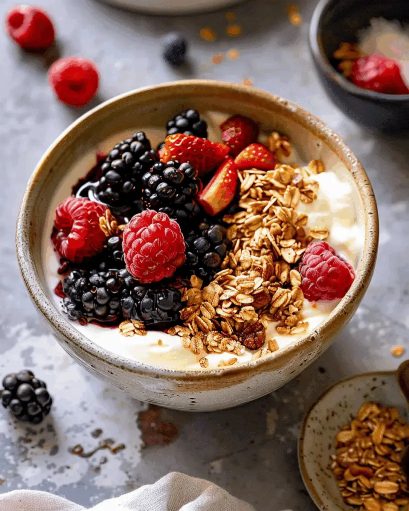 Quick and Easy Greek Yogurt Bowls with Berries