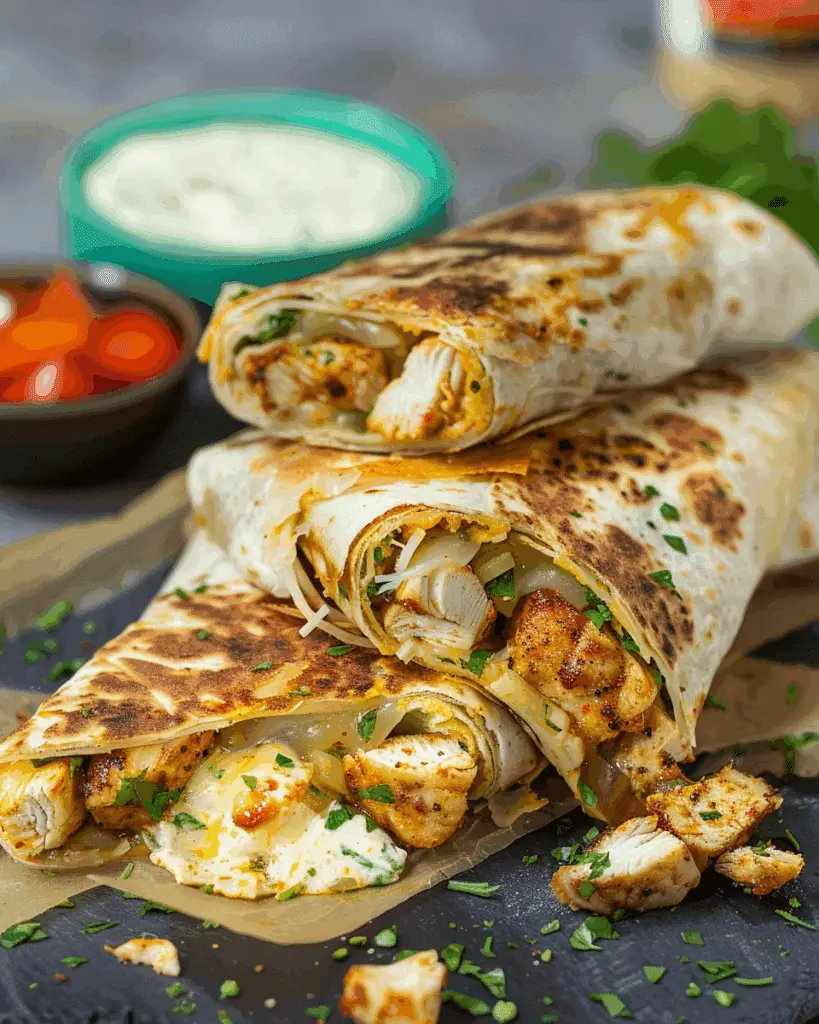 Cheesy Chicken Wraps