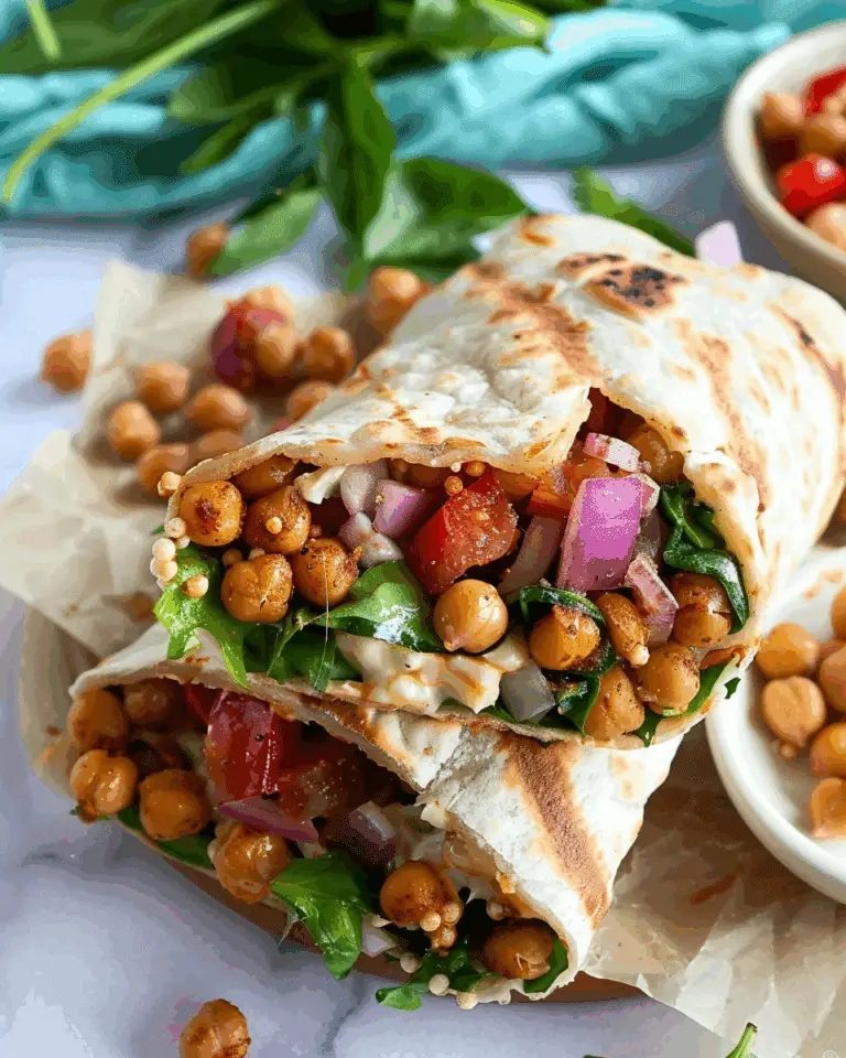 Easy Vegan Mediterranean Chickpea Wrap