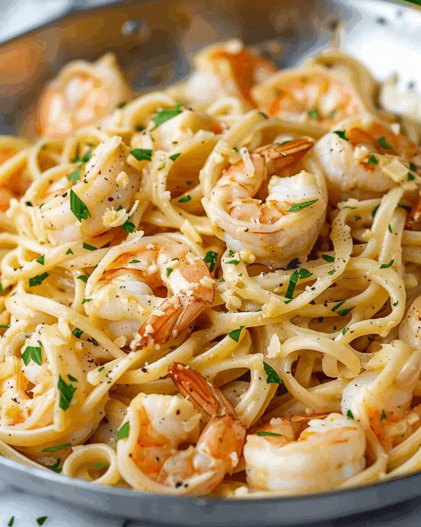 Creamy Garlic Shrimp Pasta