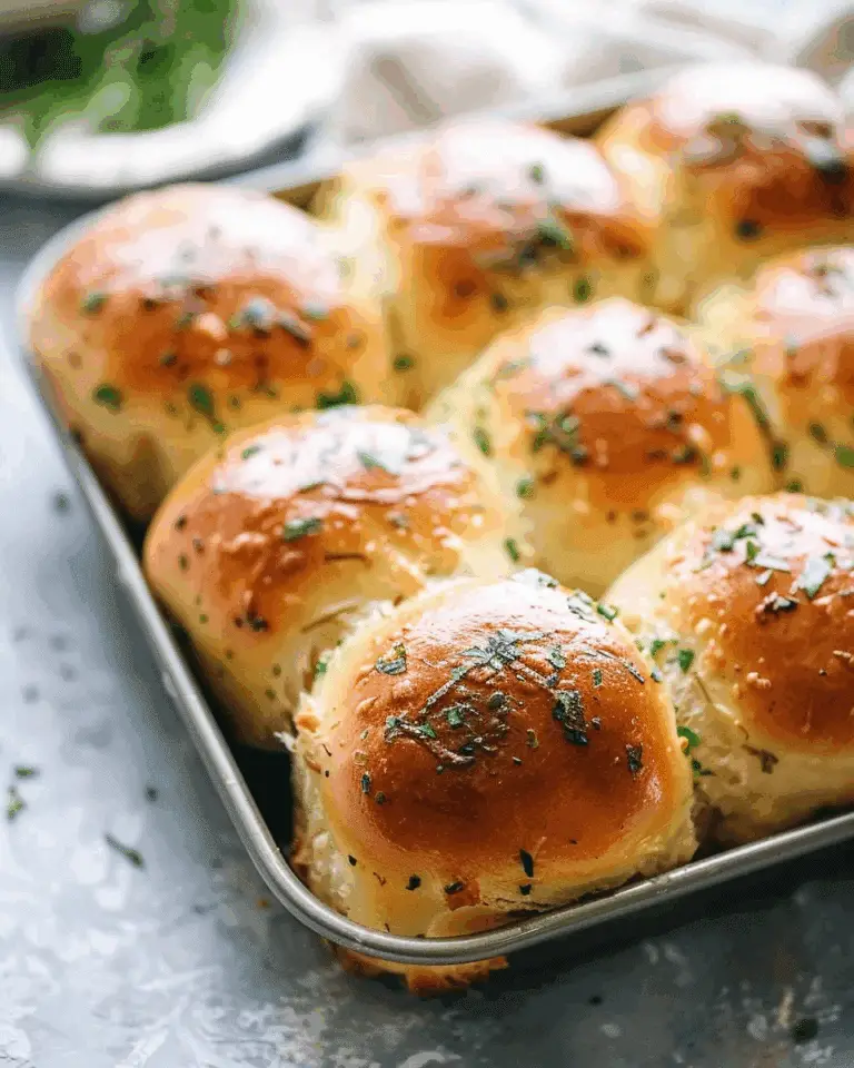 One Hour Garlic Herb Dinner Rolls