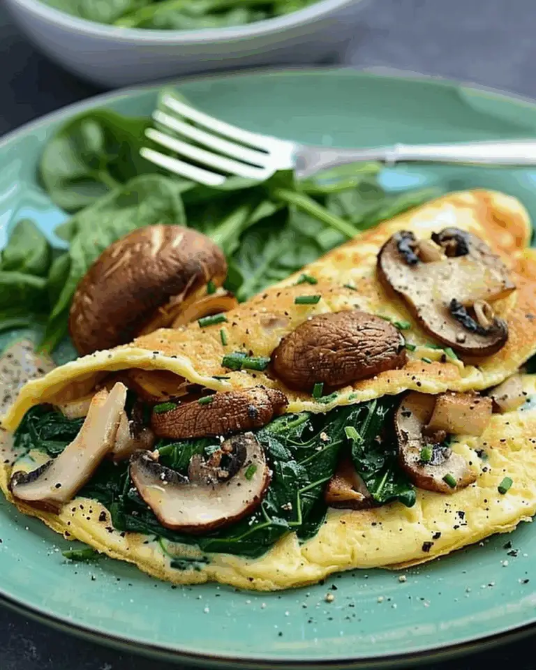 Spinach and Mushroom Omelette