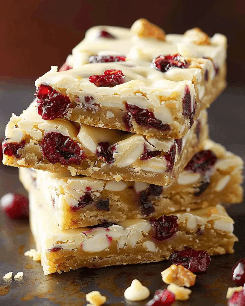 White Chocolate Cranberry Blondies