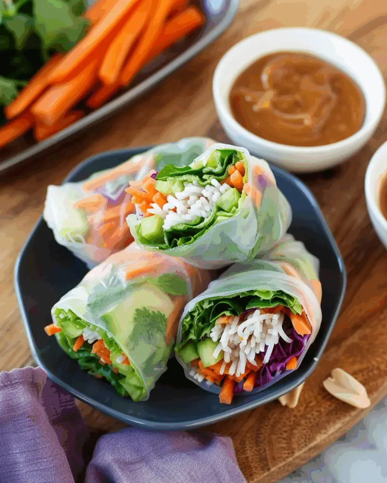 Fresh Spring Rolls with Peanut Sauce