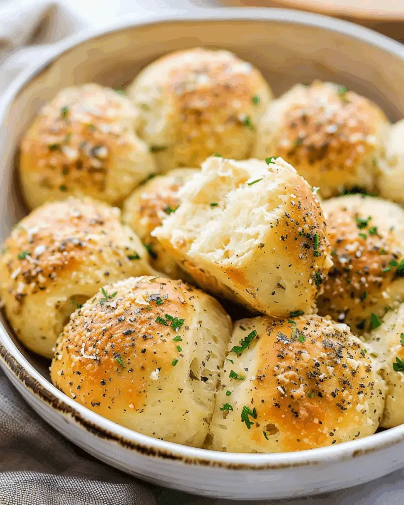 Easy Herb Parmesan Dinner Rolls