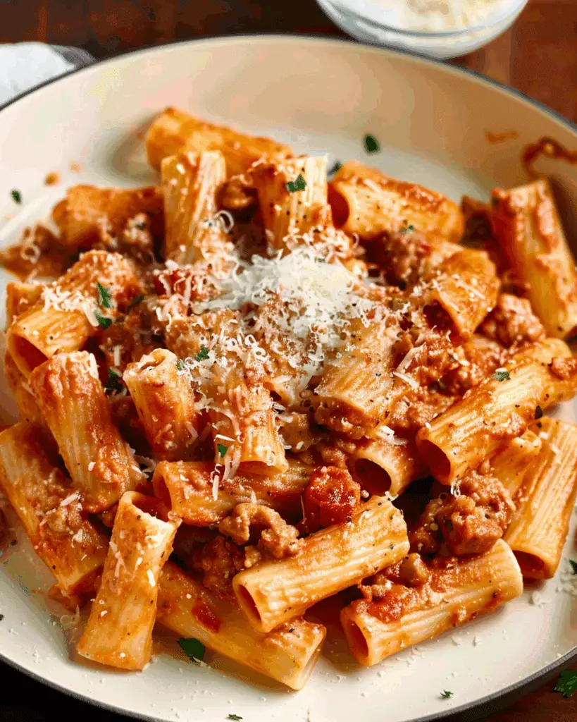 Creamy Tomato Rigatoni Pasta