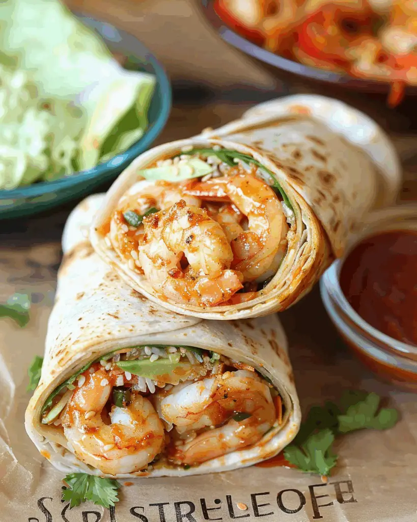 Spicy Sriracha Shrimp Wraps