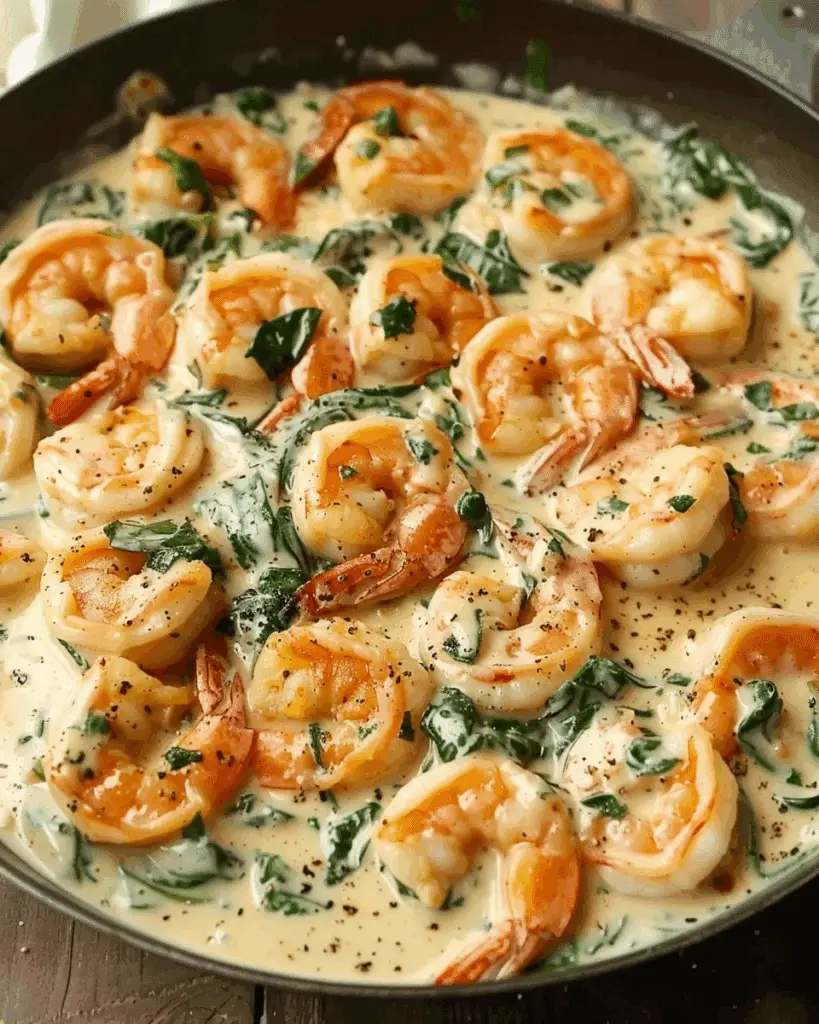 Creamy Shrimp with Spinach