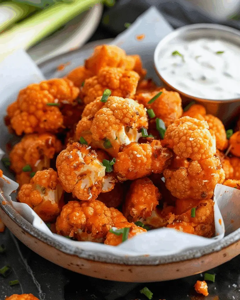 Crispy Buffalo Cauliflower Bites