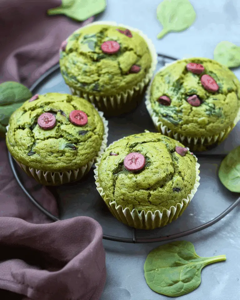 Super Green Banana Spinach Muffins