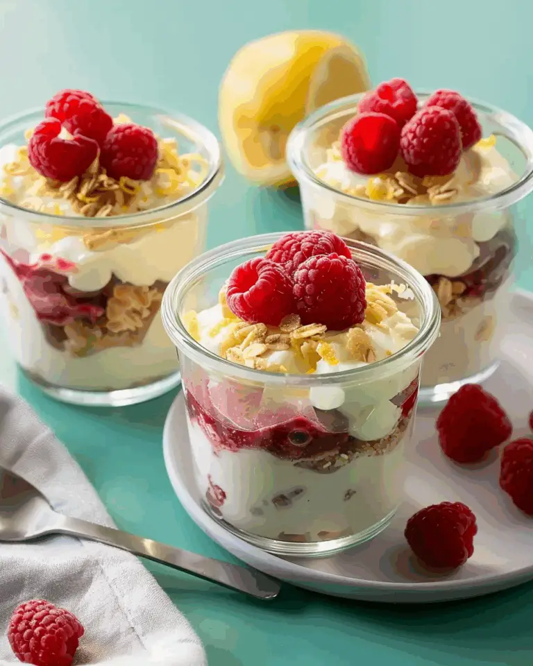 Lemon Raspberry Yogurt Parfaits