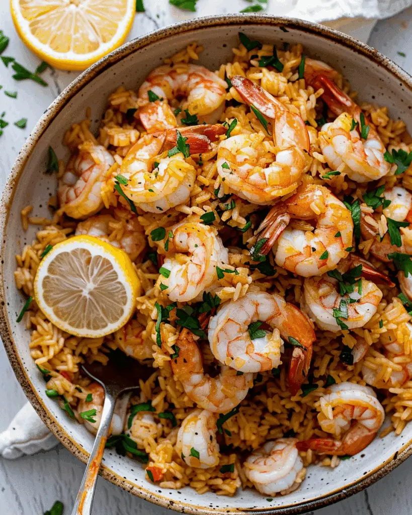 Easy Garlic Butter Shrimp and Rice
