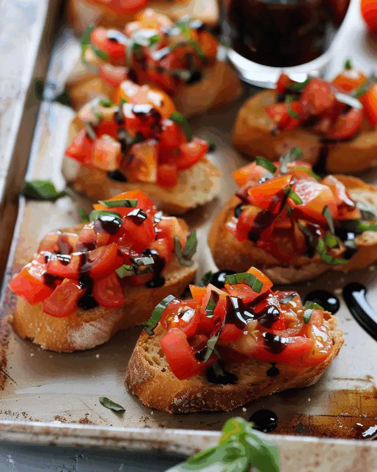 Best Tomato Basil Bruschetta with Balsamic Drizzle