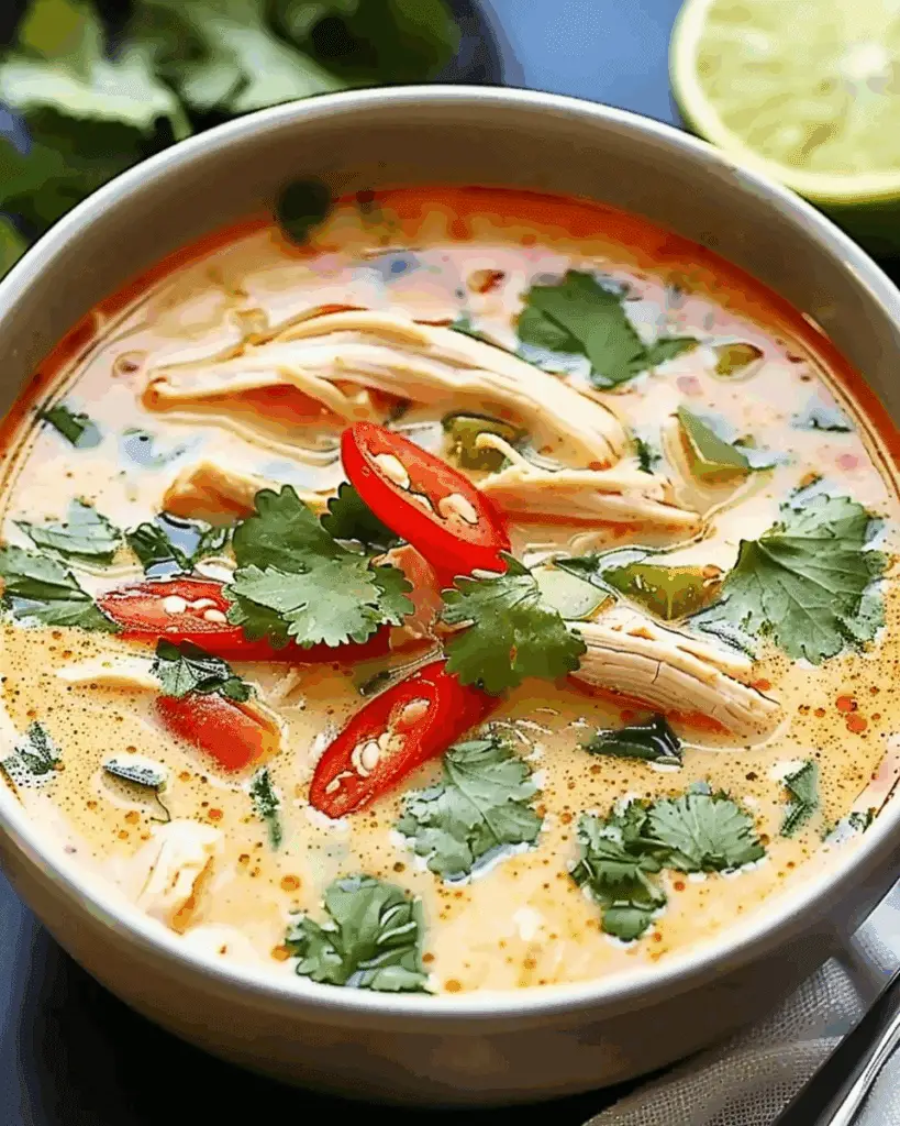 Crockpot Thai Coconut Chicken Soup