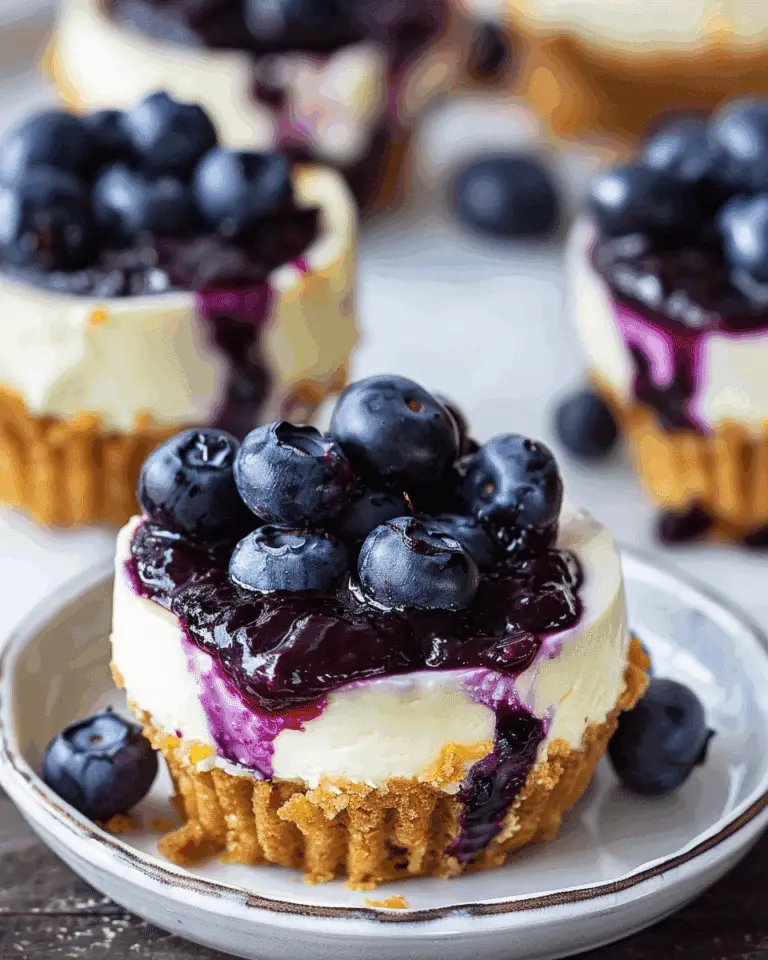 Blueberry‑Topped Mini Cheesecakes