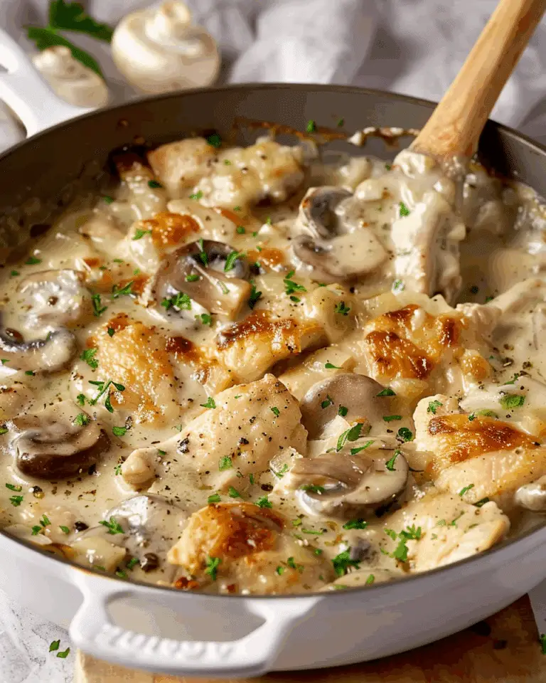 Creamy Chicken and Mushroom One‑Pan Casserole