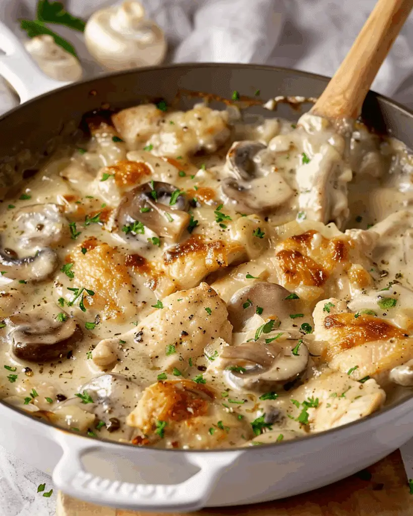 Creamy Chicken and Mushroom One‑Pan Casserole