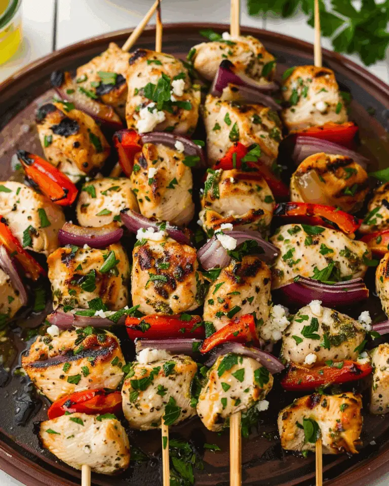 Greek Chicken Kebabs with Tzatziki Sauce