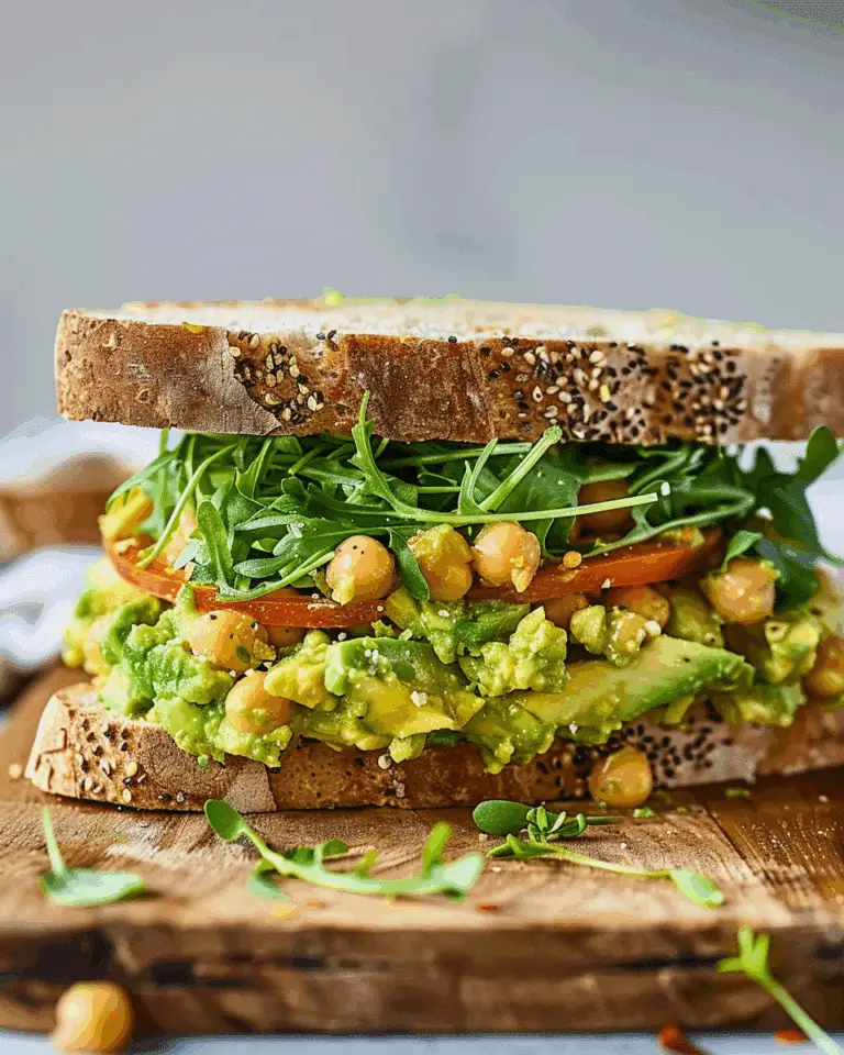 Smashed Chickpea & Avocado Salad Sandwich