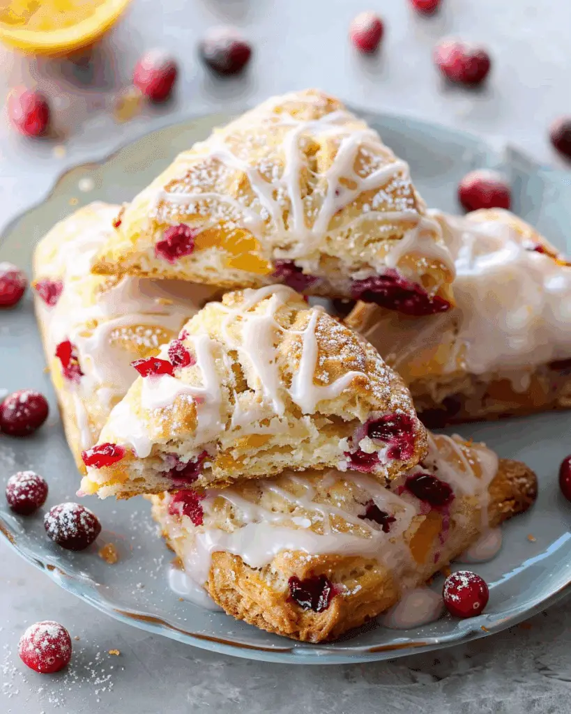 Glazed Cranberry Orange Scones